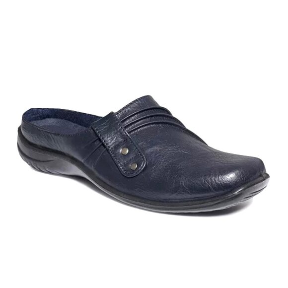 Easy Street HOLLY Women's Comfort Flats Mules Slip On Clogs Navy Size 8 N - Picture 1 of 7